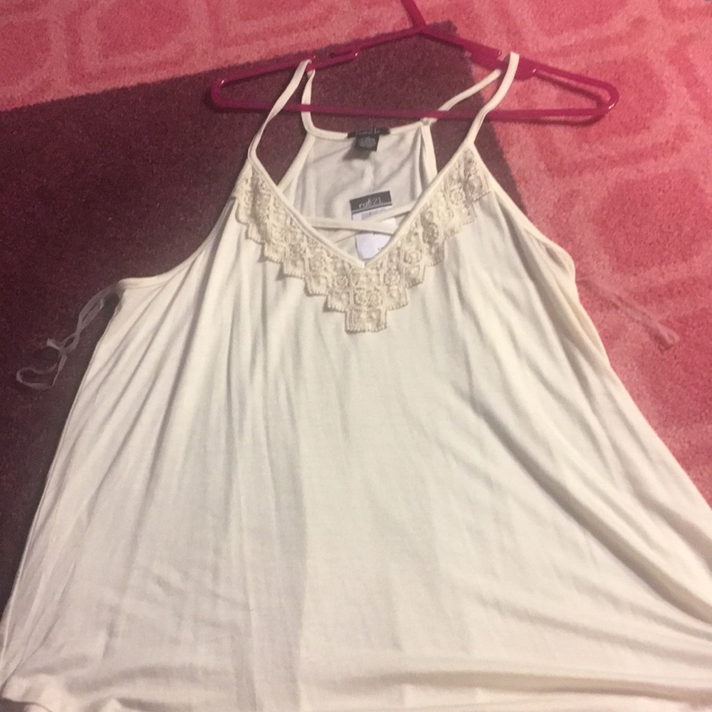 Tank top off white color